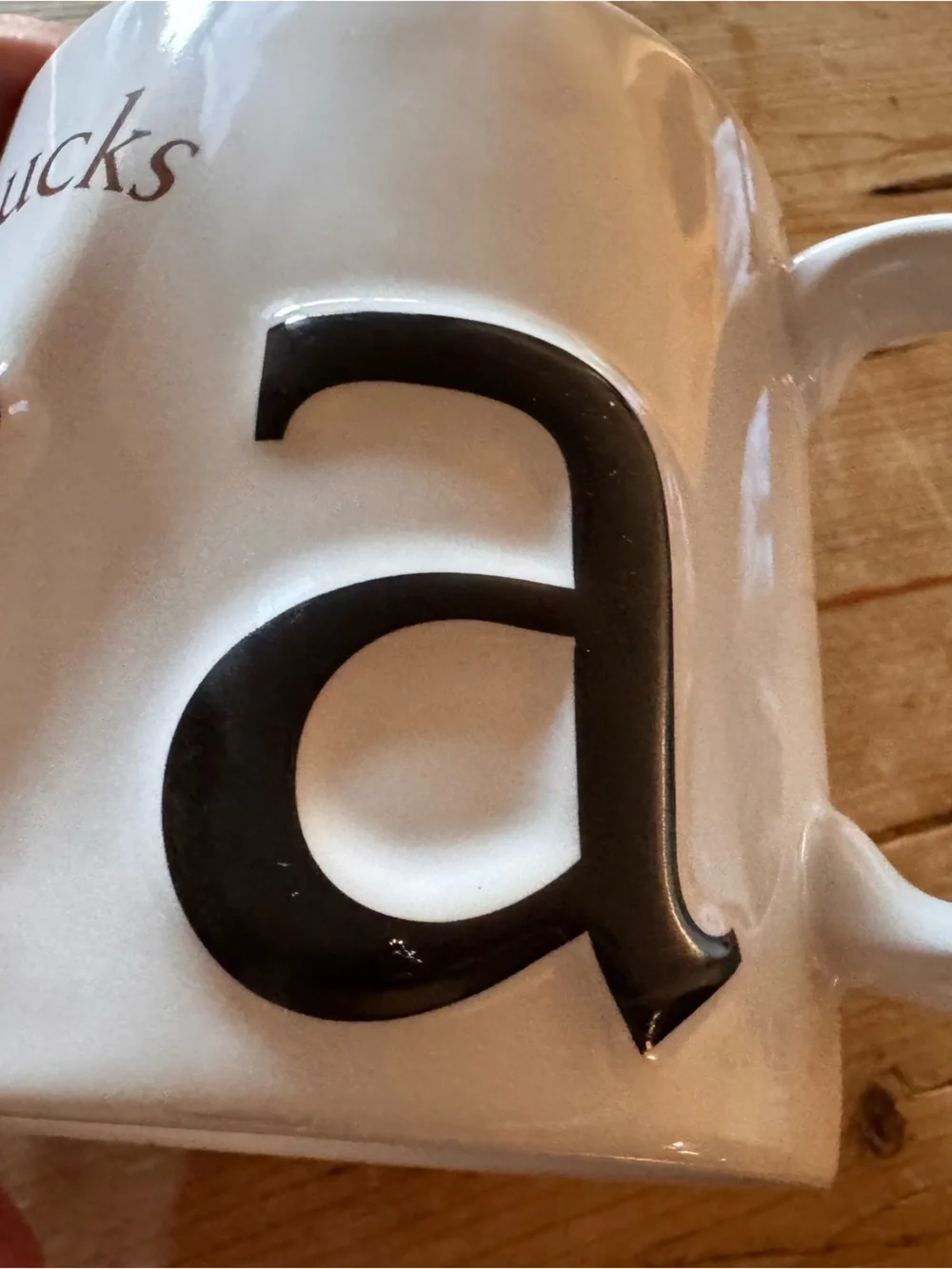 Starbucks Roma White Ceramic Mug with Black Logo - White